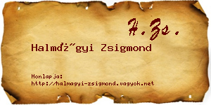 Halmágyi Zsigmond névjegykártya