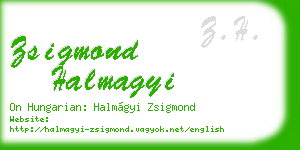 zsigmond halmagyi business card
